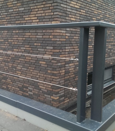 Balustrade met rvs kabel